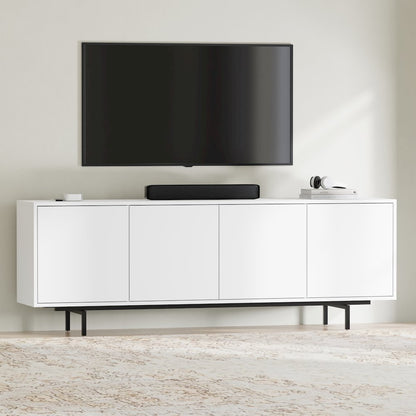Graysen White Laminate 4 Door TV Console