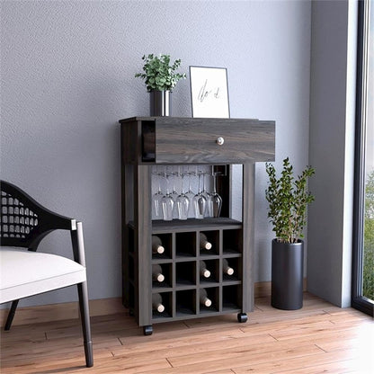 Memphis Bar Cart Espresso MDF