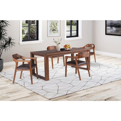 Rasmus 5pc Dining Set - Chestnut Wire-Brush Finish