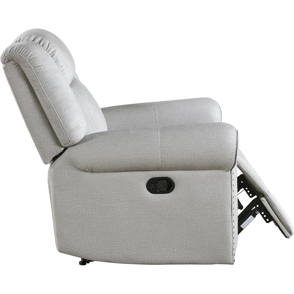 Lexicon Brennen Microfiber Reclining Chair in Mist