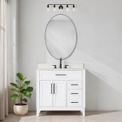 36 inch Single Bathroom Vanity in White