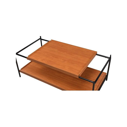 Oaken Coffee Table, Honey Oak & Black