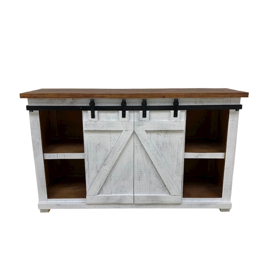 Westgate 60" Sliding Barn Door TV Stand - White