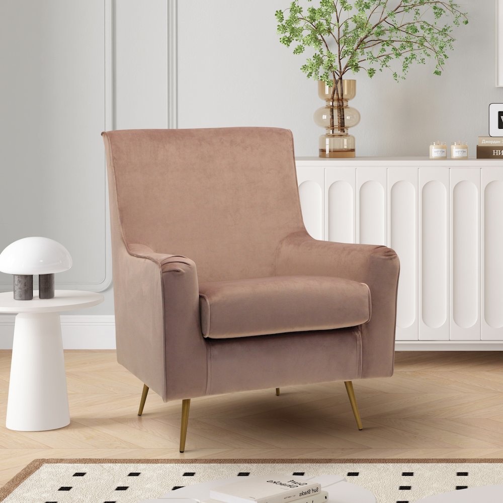 Lana Mid Century Arm Chair - Chantel Rose
