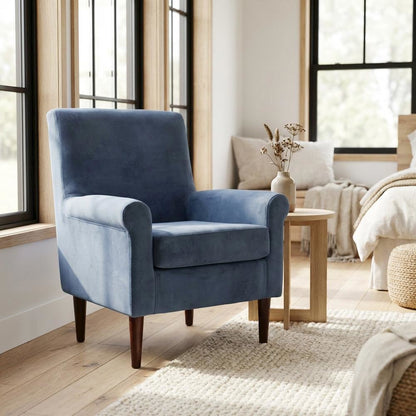 Ellis Rolled Arm Lounge Chair - Blue