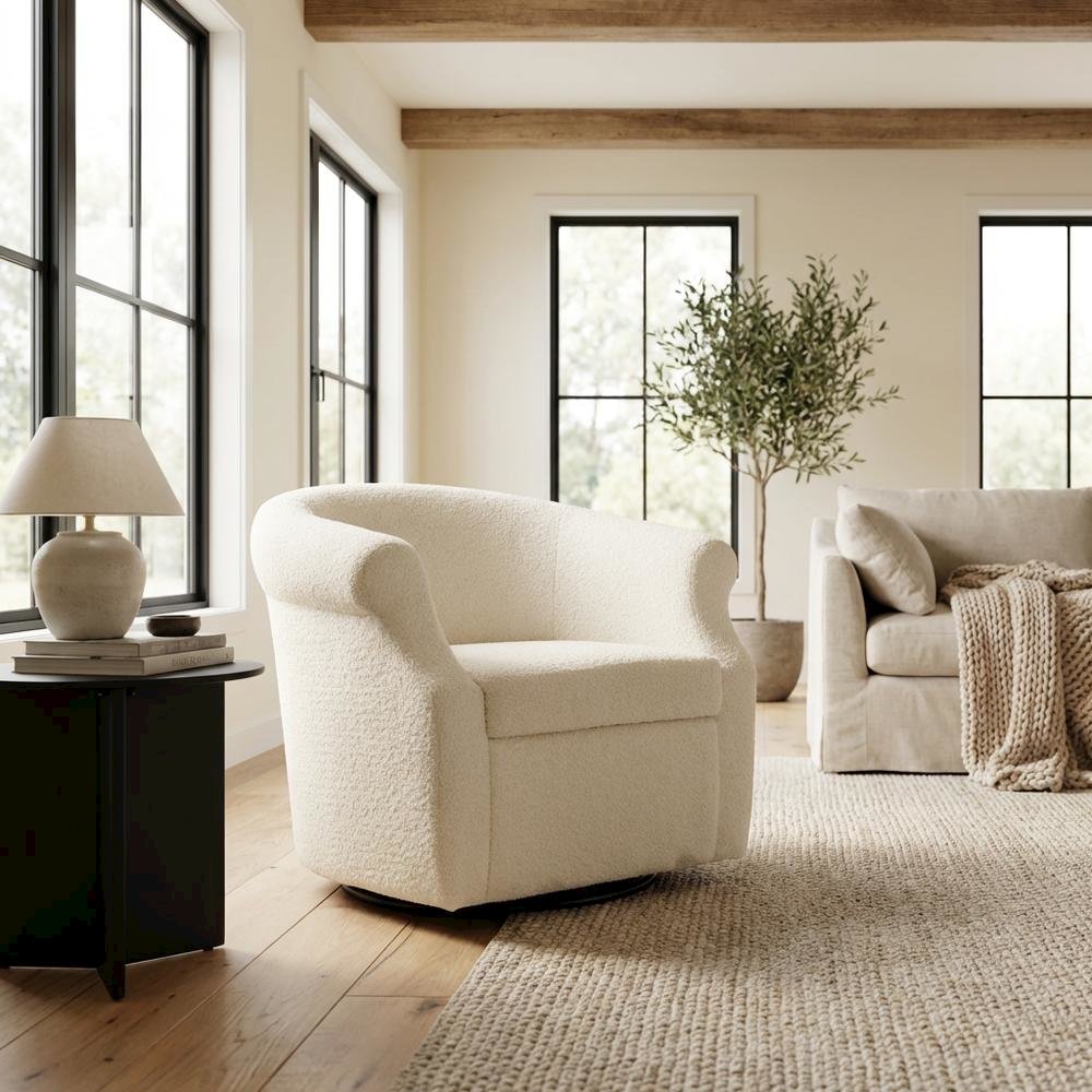 Nikole Swivel Chair  - Oslo Ivory