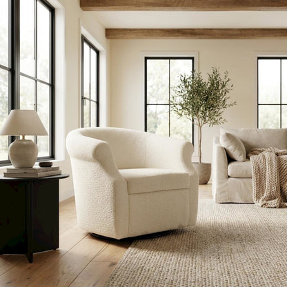 Nikole Swivel Chair  - Oslo Ivory