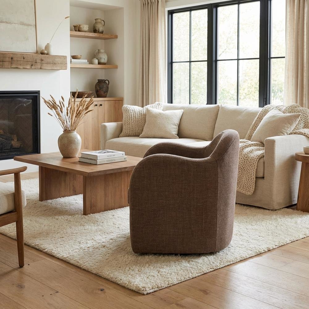 Bix Maxx Swivel Chair  - Blake Truffle