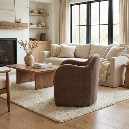 Bix Maxx Swivel Chair  - Blake Truffle