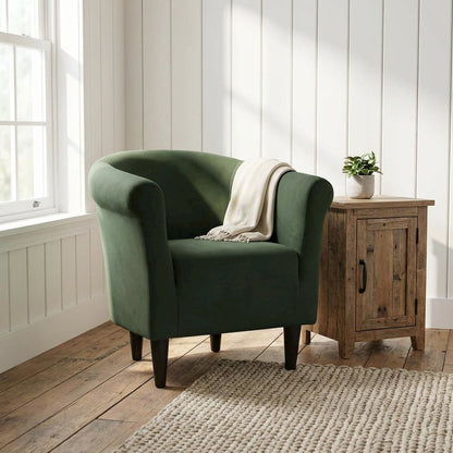 Savannah Club Chair - Microfiber Forrest Green