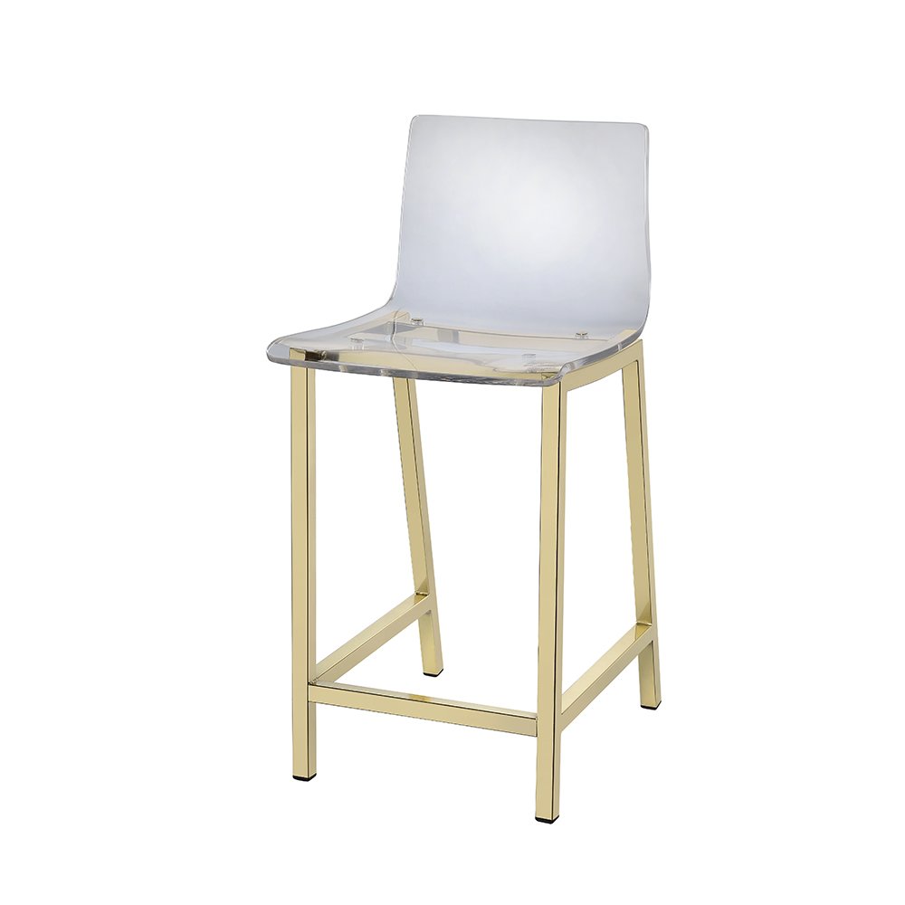 Clear Lucite Acrylic Backless Counter Stool Set of 2