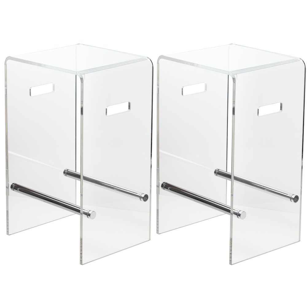 Nesting Barstools in Chrome - Set of 2