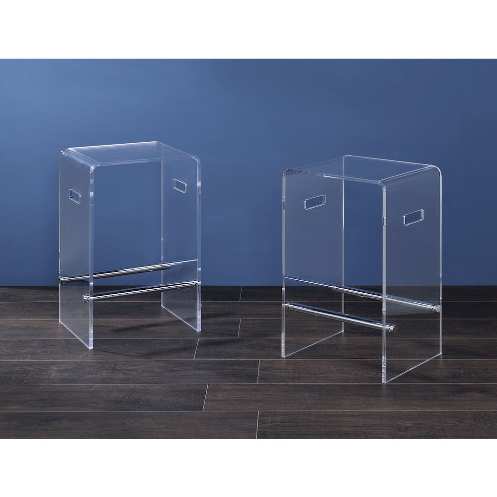 Nesting Barstools in Chrome - Set of 2
