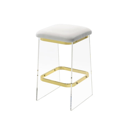 Gold Lucite Acrylic Counter Stool Glam Home Set of 2