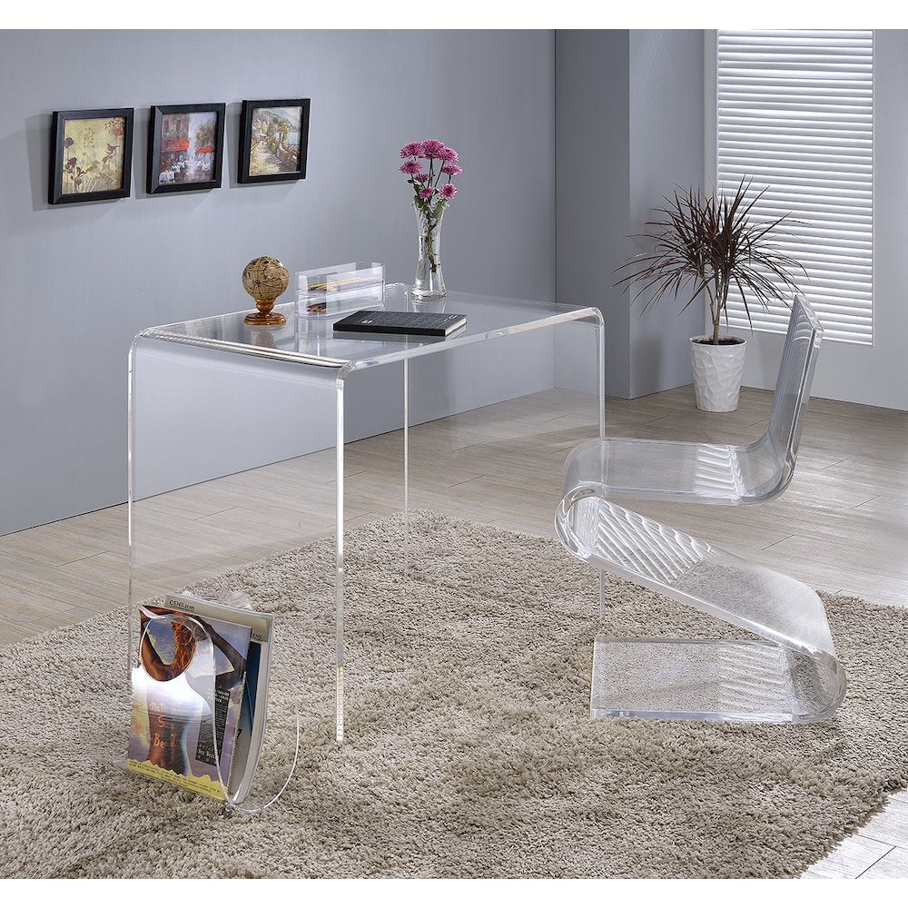 Clear Lucite Acrylic Student Desk Writing Study Table