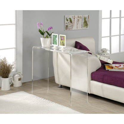 Clear Lucite Acrylic Slim Console Table 15-Inch Wide