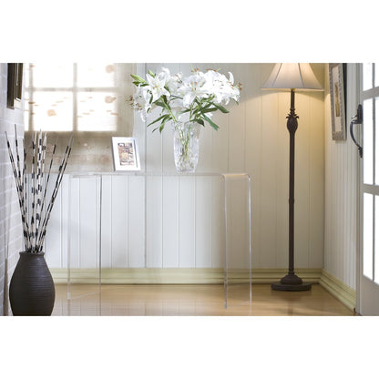 Clear Lucite Acrylic Slim Console Table 15-Inch Wide
