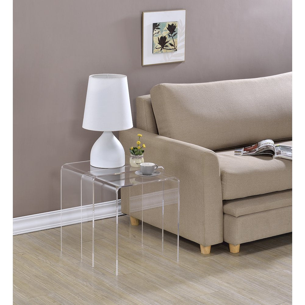 Acrylic Nesting Tables - Set of 2