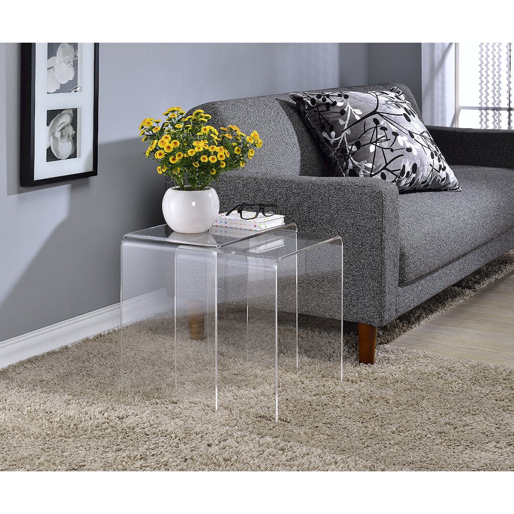 Acrylic Nesting Tables - Set of 2