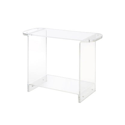 Clear Lucite Acrylic Console Table with Open Shelf