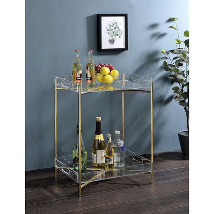 Gold Acrylic End Table Glam Lucite Transparent Accent