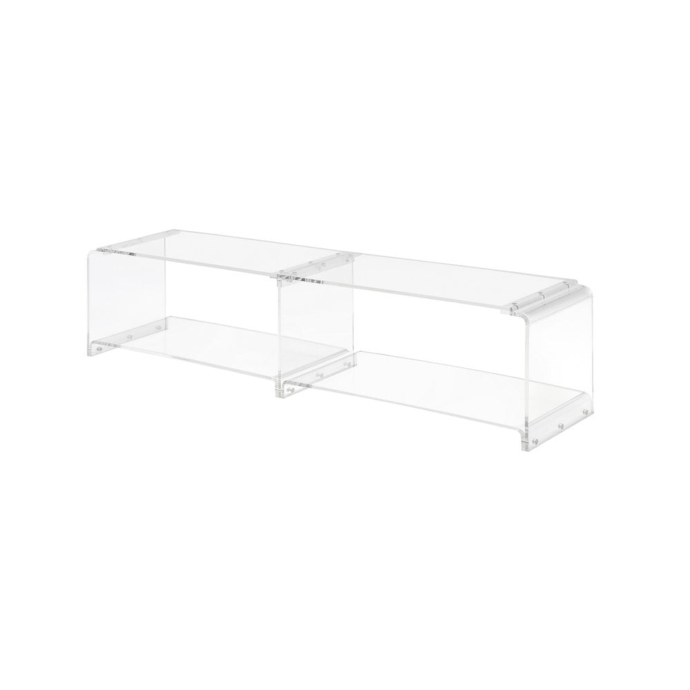 Clear Lucite Acrylic Wide TV Stand Entertainment Console
