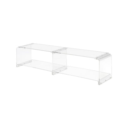 Clear Lucite Acrylic Wide TV Stand Entertainment Console