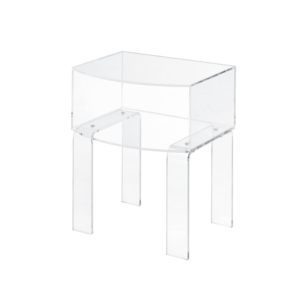 Clear Lucite Acrylic Modern Open End Table Side Accent