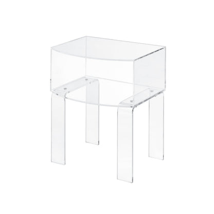 Clear Lucite Acrylic Modern Open End Table Side Accent