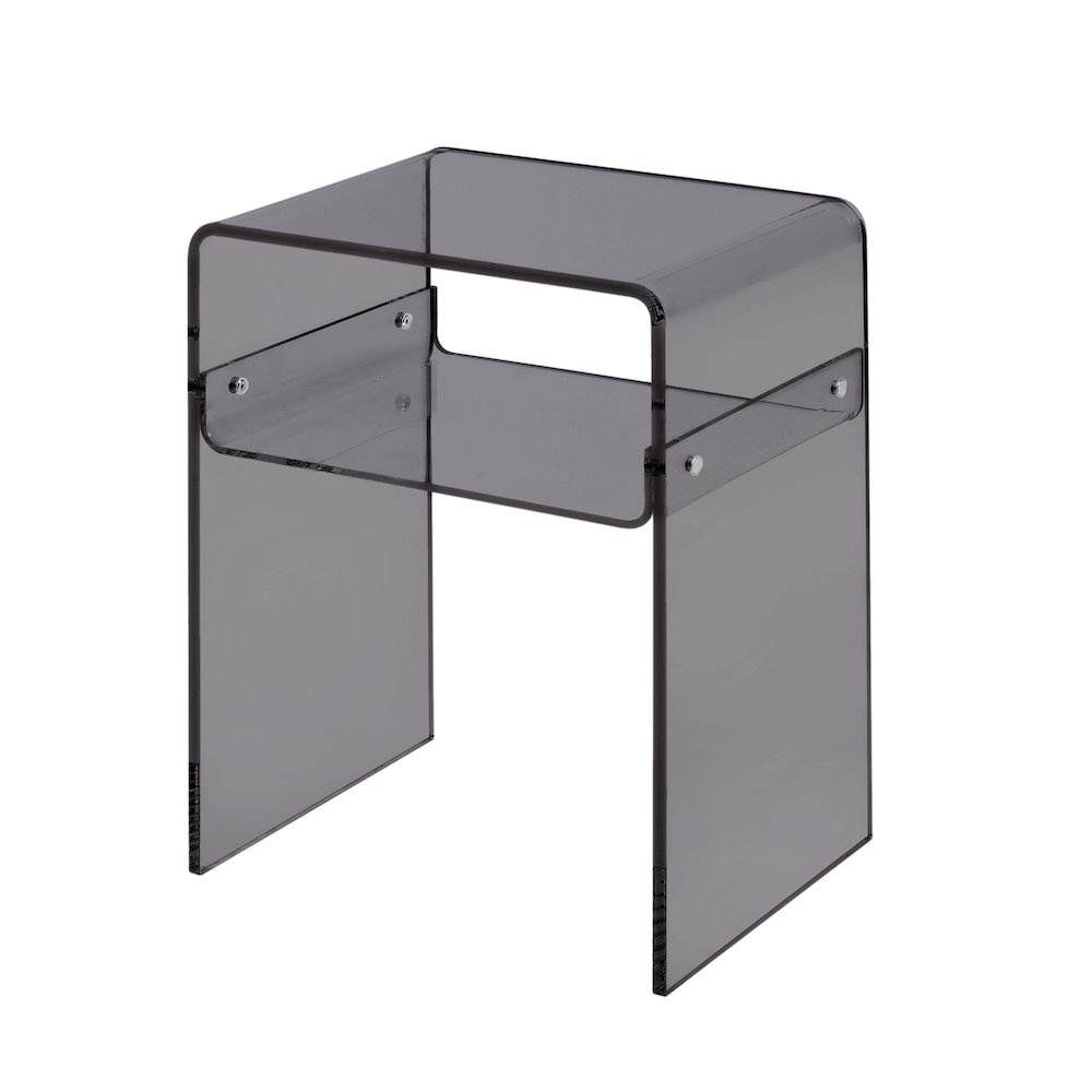 Smoke Black Lucite Acrylic End Table Dark Side Accent