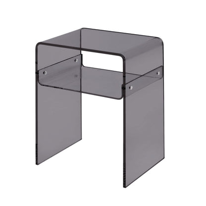Smoke Black Lucite Acrylic End Table Dark Side Accent