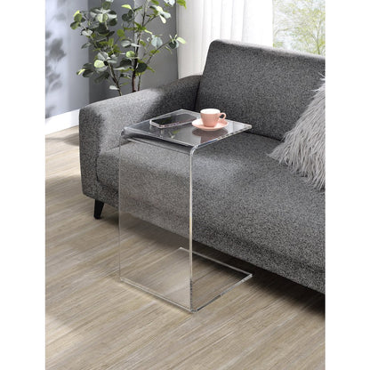 Acrylic C Shape Accent Table - Set of 2