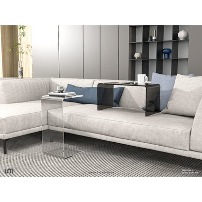 Acrylic C Shape Accent Table - Set of 2