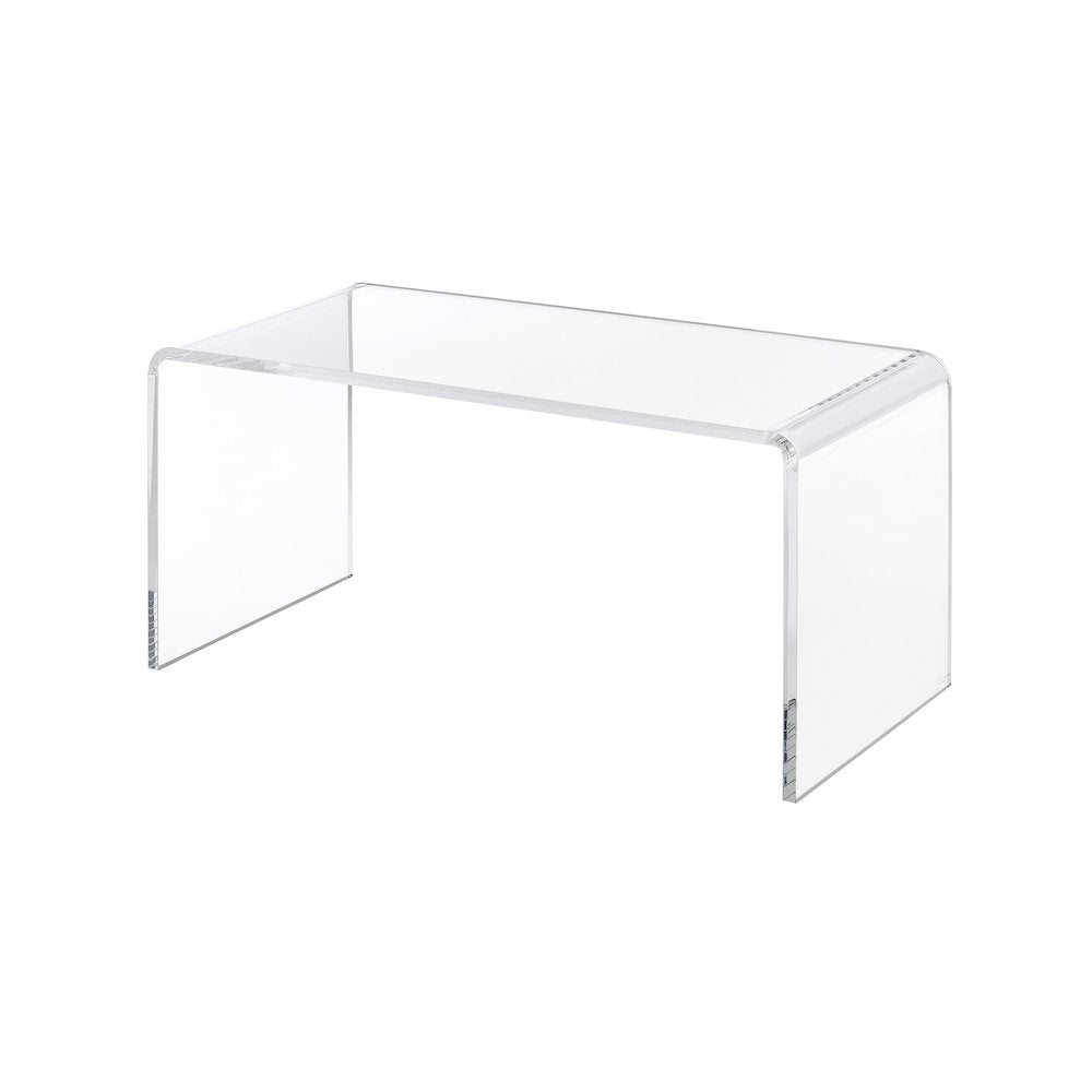 Clear Acrylic Molded Ghost Coffee Table Lucite Modern