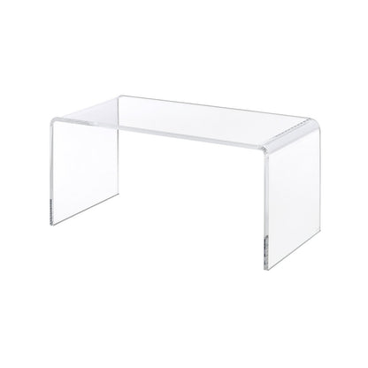Clear Acrylic Molded Ghost Coffee Table Lucite Modern