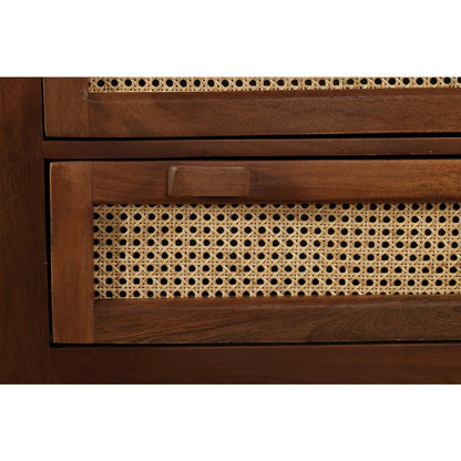 Brown Solid Natural Mango Wood Three-Drawer Sideboard