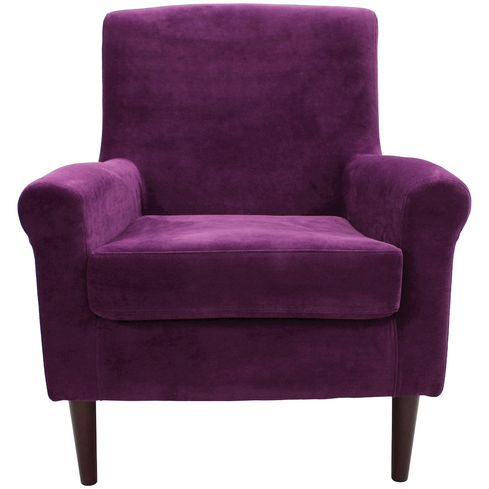 Ellis Rolled Arm Lounge Chair - Purple