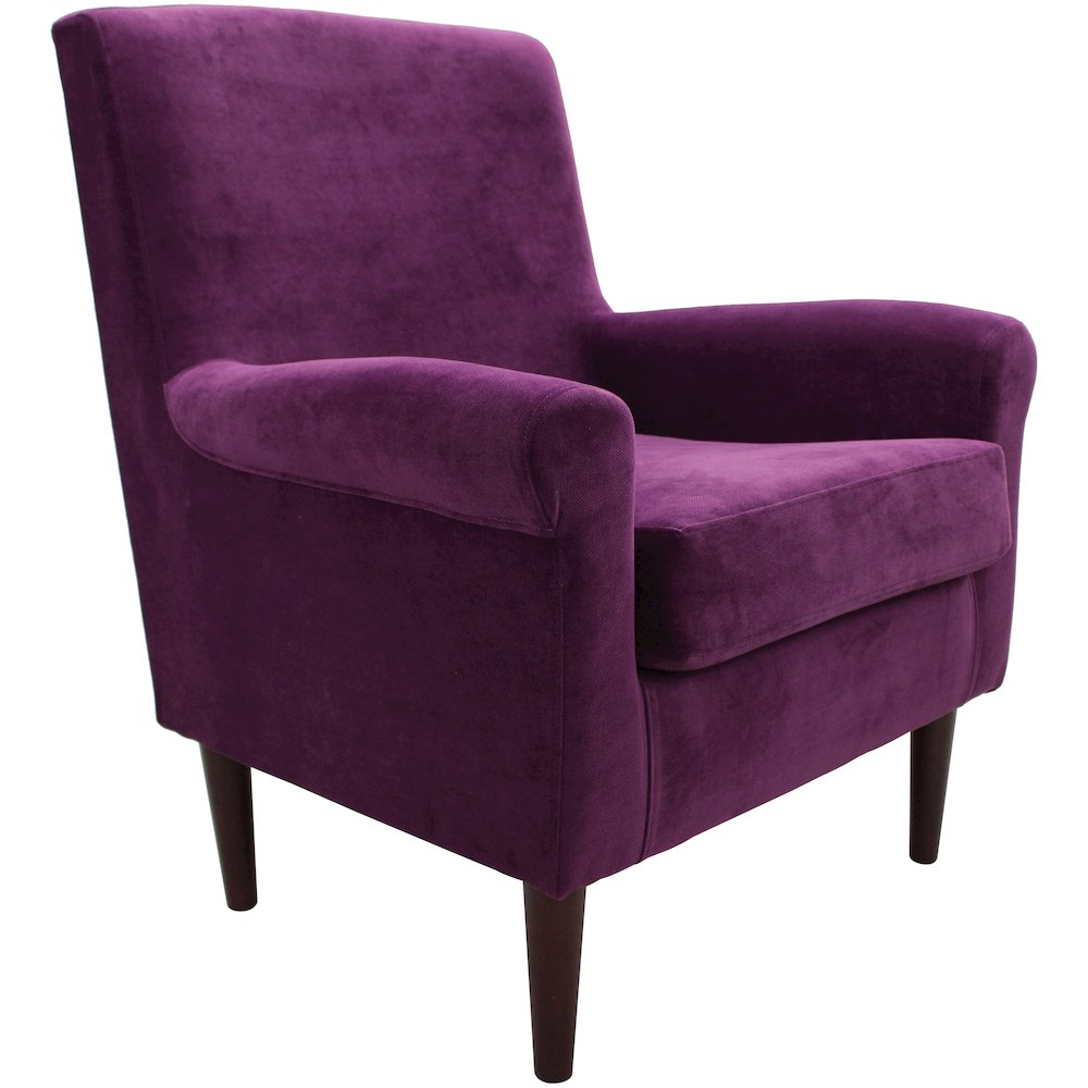 Ellis Rolled Arm Lounge Chair - Purple