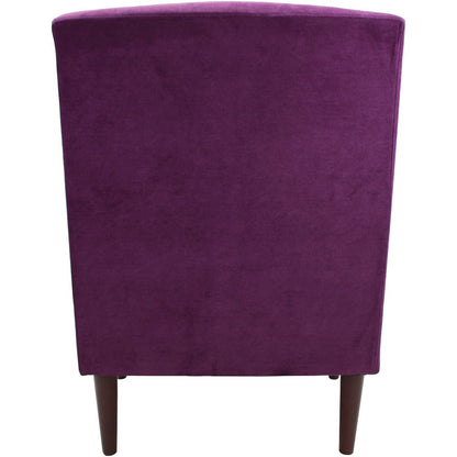 Ellis Rolled Arm Lounge Chair - Purple