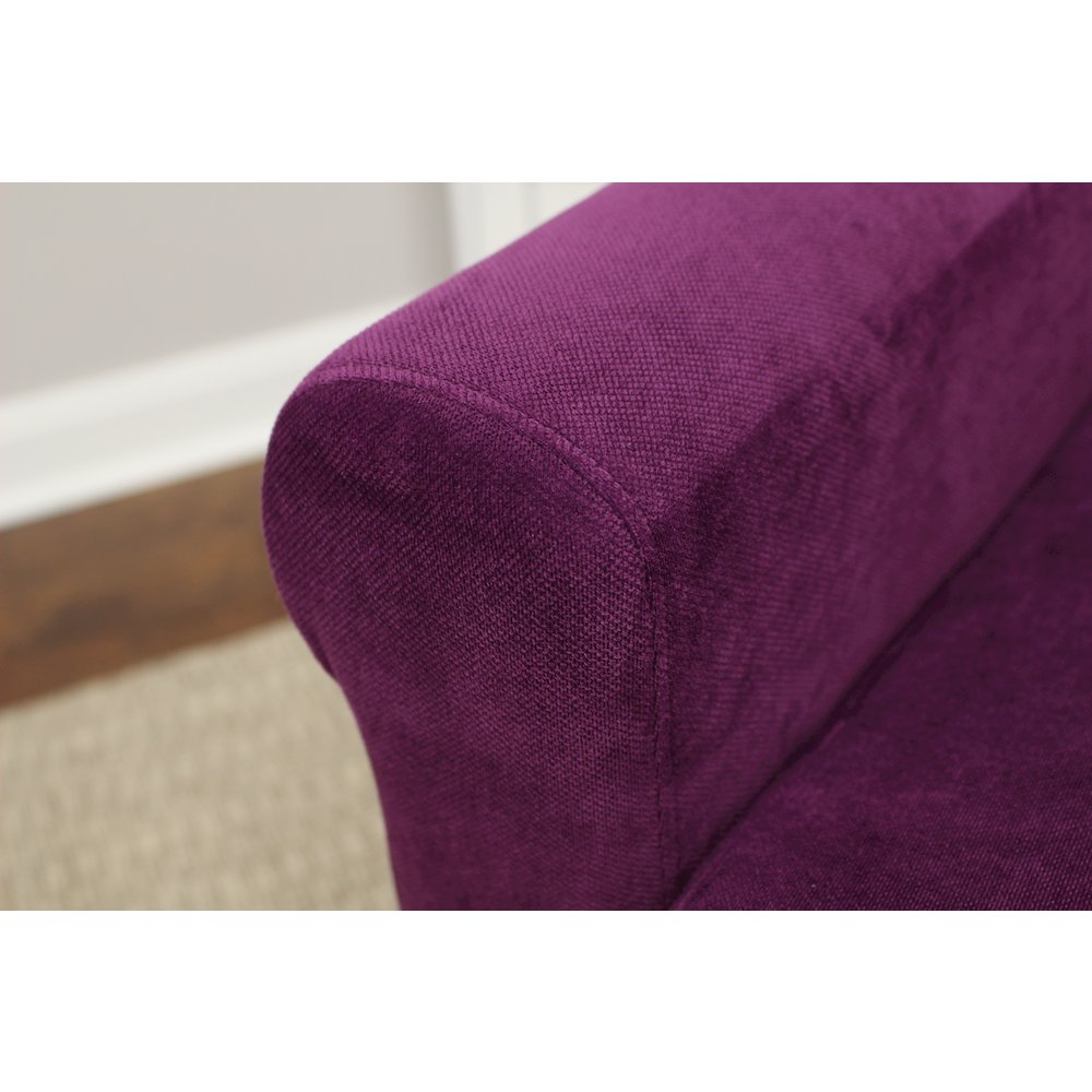 Ellis Rolled Arm Lounge Chair - Purple