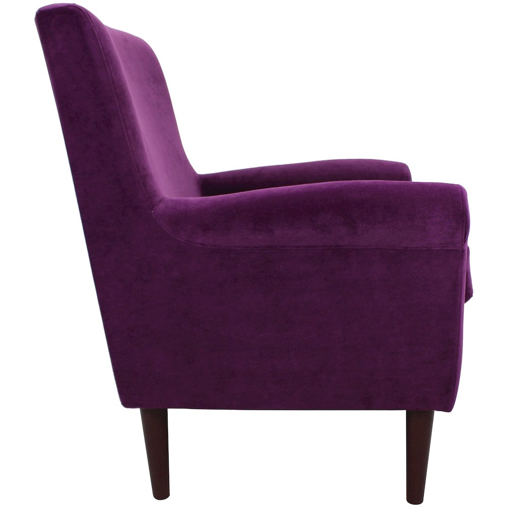 Ellis Rolled Arm Lounge Chair - Purple