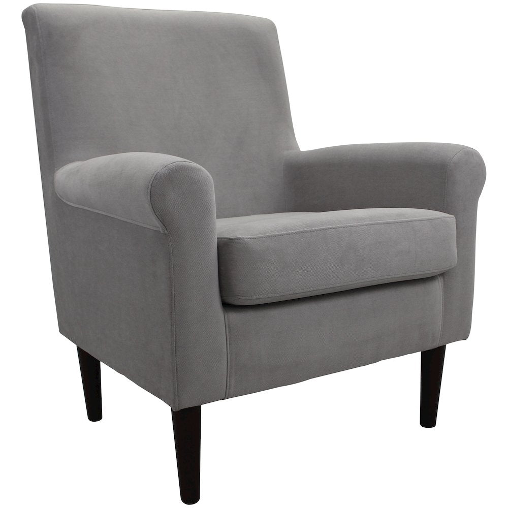 Ellis Rolled Arm Lounge Chair - Gray