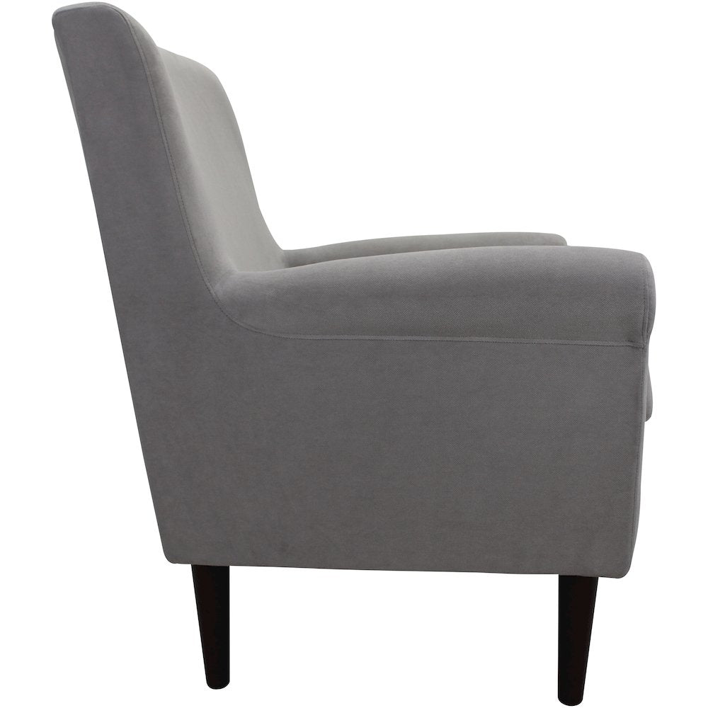 Ellis Rolled Arm Lounge Chair - Gray