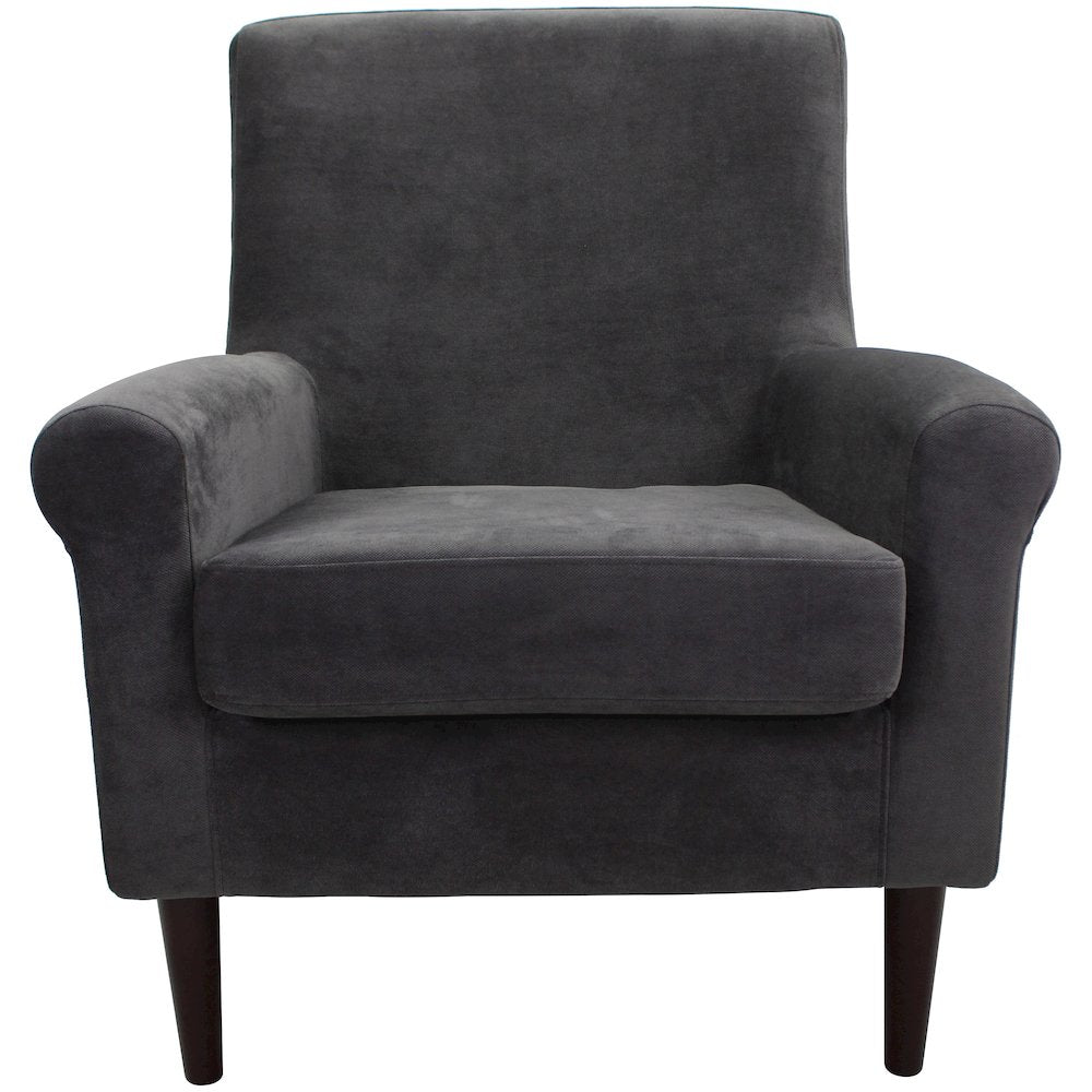 Ellis Rolled Arm Lounge Chair - Dark Gray