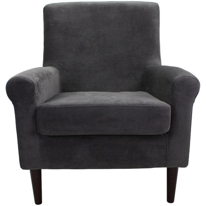 Ellis Rolled Arm Lounge Chair - Dark Gray