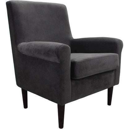 Ellis Rolled Arm Lounge Chair - Dark Gray