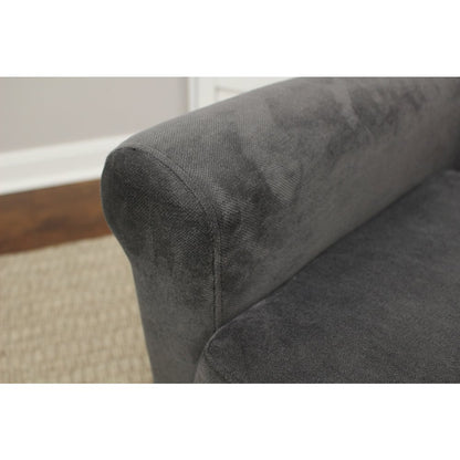 Ellis Rolled Arm Lounge Chair - Dark Gray