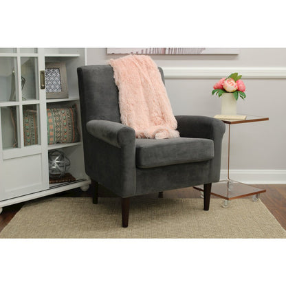 Ellis Rolled Arm Lounge Chair - Dark Gray