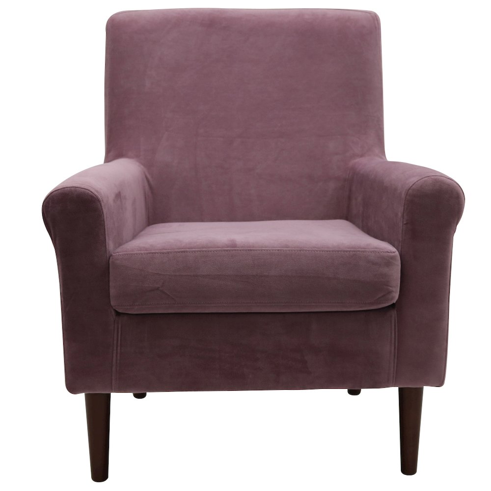 Ellis Rolled Arm Lounge Chair - Mauve