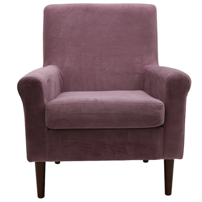 Ellis Rolled Arm Lounge Chair - Mauve